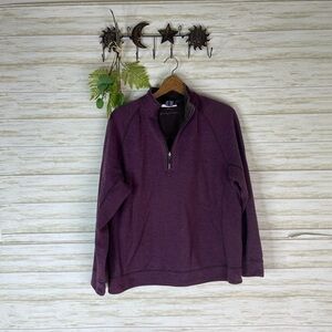 Tommy Bahama Plum Purple Brown Reversible Zip Jacket
